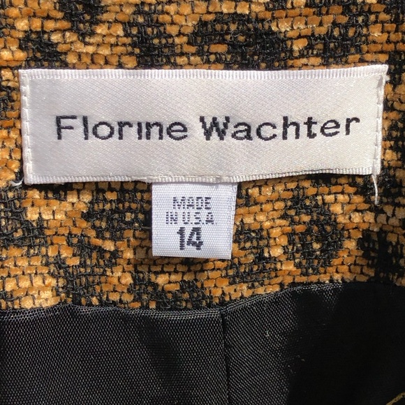 NEW Vintage Florine Wachter Animal Print Blazer Jacket 14 - Picture 4 of 8